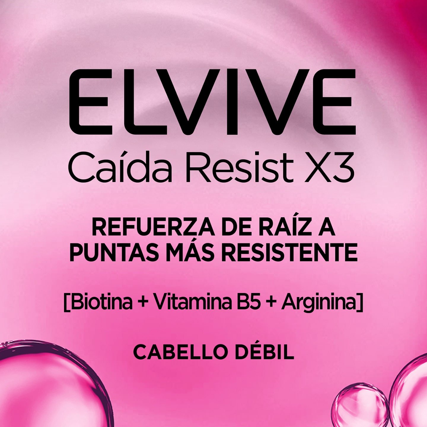 L'Oréal Paris crema para peinar Caída Resist x3 de Elvive claim